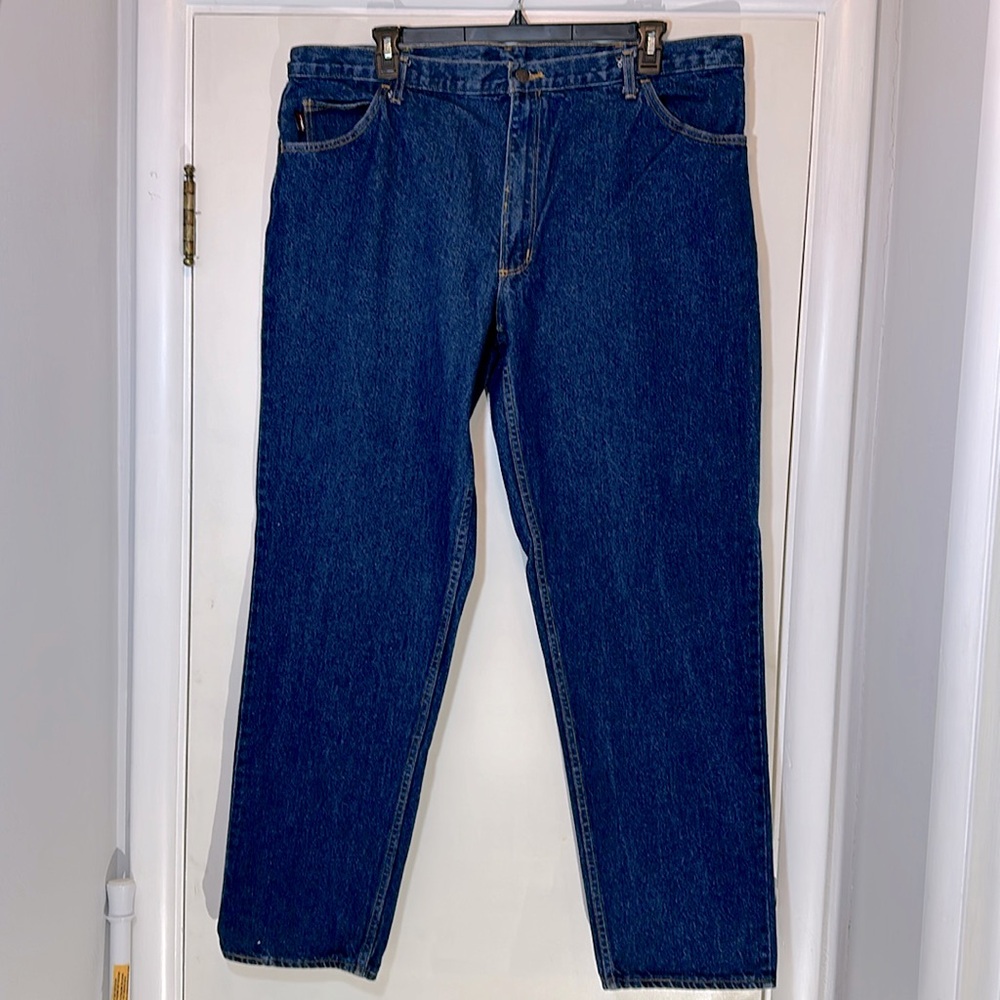 Union Line Straight Fit Dark Wash Cotton Blue Jeans 44x34 NWOT - Picture 3 of 11